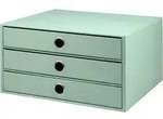 Schubladenbox Mint 3 Sch&uuml;be A4