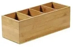 KESPER 70850 Besteckkasten 4-fach aus FSC-zertifiziertem Bambus/Besteckhalter/Box