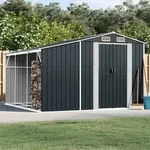 vidaXL Ger&auml;tehaus Anthrazit 277x279x179 cm Verzinkter Stahl