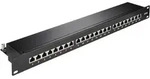 goobay CAT 6a 19 Zoll Patch Panel 24 Port schwarz (Bulk)