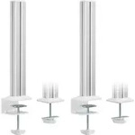 INLINE - Slatwall Befestigungss&auml;ulen Aluminium - f&uuml;r Tischhalterung Panel - 2er Set