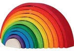 goki 58478 Bausteine Regenbogen 33,5 x 6 x 15 cm, Holz, 11 Teile
