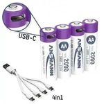 Ansmann USB-C&reg; Akku Li-Ion 2000 mAh 1.5 V 4 St.