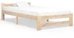 vidaXL Massivholzbett Kiefer 100x200 cm