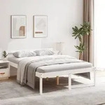 vidaXL Seniorenbett Wei&szlig; 120x200 cm Massivholz Kiefer