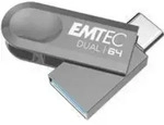 Emtec USB3.2 Type-C Dual D280 64GB Eingabe / Ausgabe USB-Stick