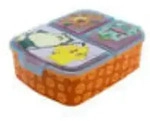 Brotdose f&uuml;r Kinder mit 3 F&auml;cher Pokemon Lunchbox Orange-Blau Fr&uuml;hst&uuml;cksbox