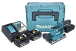 Makita DBO 382 RGJ Akku Schwingschleifer 18 V 93 x 185 mm Brushless + 2x Akku...