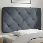 vidaXL Kopfteil-Kissen Dunkelgrau 80 cm Samt