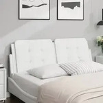 "vidaXL Kopfteil-Kissen "Zadar" Wei&szlig; 140 cm Kunstleder"