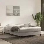 vidaXL Bettgestell ohne Matratze Hellgrau 140x200 cm Samt