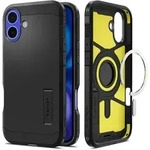 Spigen Tough Armor MagSafe H&uuml;lle St&auml;nder iPhone 16 &ndash; Schwarz