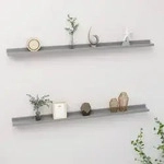 vidaXL Wandregale 2 Stk. Grau 115x9x3 cm