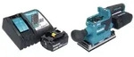 Makita DBO 382 RF1 Akku Schwingschleifer 18 V 93 x 185 mm Brushless + 1x Akku...