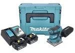 Makita DBO 484 RGJ Akku Schwingschleifer 18 V 112 x 102 mm + 2x Akku 6,0 Ah +