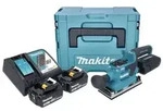 Makita DBO 382 RFJ Akku Schwingschleifer 18 V 93 x 185 mm Brushless + 2x Akku...
