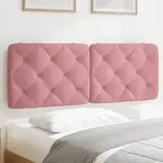vidaXL Kopfteil-Kissen Rosa 140 cm Samt