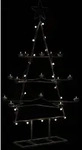 vidaXL Metall-Weihnachtsbaum zum Dekorieren Schwarz 105 cm