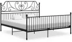 vidaXL Bettgestell Schwarz Metall 180x200 cm