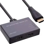InLine&reg; HDMI Splitter/Verteiler, 2-fach, 4K/60Hz, mit integriertem Kabel
