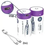 Ansmann LR20 USB-C Mono (D)-Akku Li-Ion 6000 mAh 1.5 V 2 St.