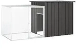 vidaXL Kaninchenk&auml;fig Anthrazit 200x91x100 cm Verzinkter Stahl