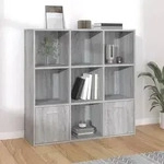 vidaXL B&uuml;cherschrank Grau Sonoma 98x30x98 cm