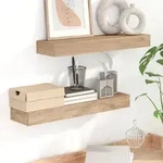vidaXL Wandregale 2 Stk. 60x15x4 cm Massivholz Teak