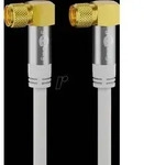 Goobay SAT Antennenkabel (135 dB typ), 4x geschirmt, 1 m, Wei&szlig;
