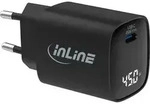 InLine&reg; USB PD Netzteil, GaN Ladeger&auml;t, 1-Port, USB-C, 45W, mit Display Strom...