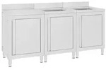 vidaXL Gastro-Sp&uuml;lenunterschrank 180x60x96 cm Edelstahl