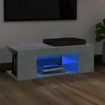 vidaXL TV-Schrank mit LED-Leuchten Betongrau 90x39x30 cm