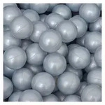 50 B&auml;lle f&uuml;r B&auml;llebad 5,5cm Babyb&auml;lle Plastikb&auml;lle Baby Spielb&auml;lle Silber...