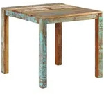 vidaXL Esstisch 82x80x76 cm Altholz Massiv