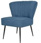 vidaXL Cocktailsessel Blau Stoff