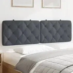 vidaXL Kopfteil-Kissen Dunkelgrau 160 cm Samt