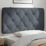 vidaXL Kopfteil-Kissen Dunkelgrau 100 cm Samt