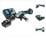 Makita DGA 521 RFX1 Akku Winkelschleifer 18 V 125 mm X-LOCK Brushless + 2x Akku...
