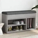 vidaXL Schuhbank Grau Sonoma 82x32x45,5 cm Holzwerkstoff