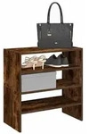 vidaXL Schuhregale 2 Stk. Stapelbar R&auml;uchereiche 60x30x30,5 cm