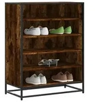 vidaXL Schuhschrank R&auml;uchereiche 75x38x97,5 cm Holzwerkstoff Metall