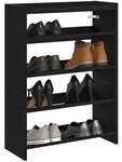 vidaXL Schuhregal Schwarz 60x25x81 cm Holzwerkstoff