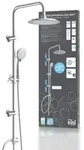&Uuml;berkopfbrause-Set, Chrom, zum Kleben
