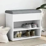 vidaXL Schuhbank Wei&szlig; 62x32x50 cm Holzwerkstoff