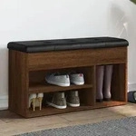 vidaXL Schuhbank Braun Eichen-Optik 82x32x45,5 cm Holzwerkstoff