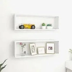 vidaXL W&uuml;rfelregale 2 Stk. Wei&szlig; 80x15x26,5 cm Holzwerkstoff