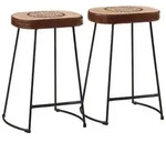 vidaXL Barhocker 2 Stk. Dunkelbraun 41x29x62 cm