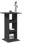vidaXL Bartisch mit Ablagen Schwarz 60x60x102 cm Holzwerkstoff