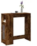 vidaXL Bartisch mit Regal R&auml;uchereiche 101x40x103,5 cm Holzwerkstoff
