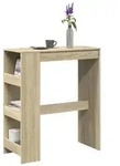 vidaXL Bartisch mit Regal Sonoma-Eiche 90x40x103,5 cm Holzwerkstoff